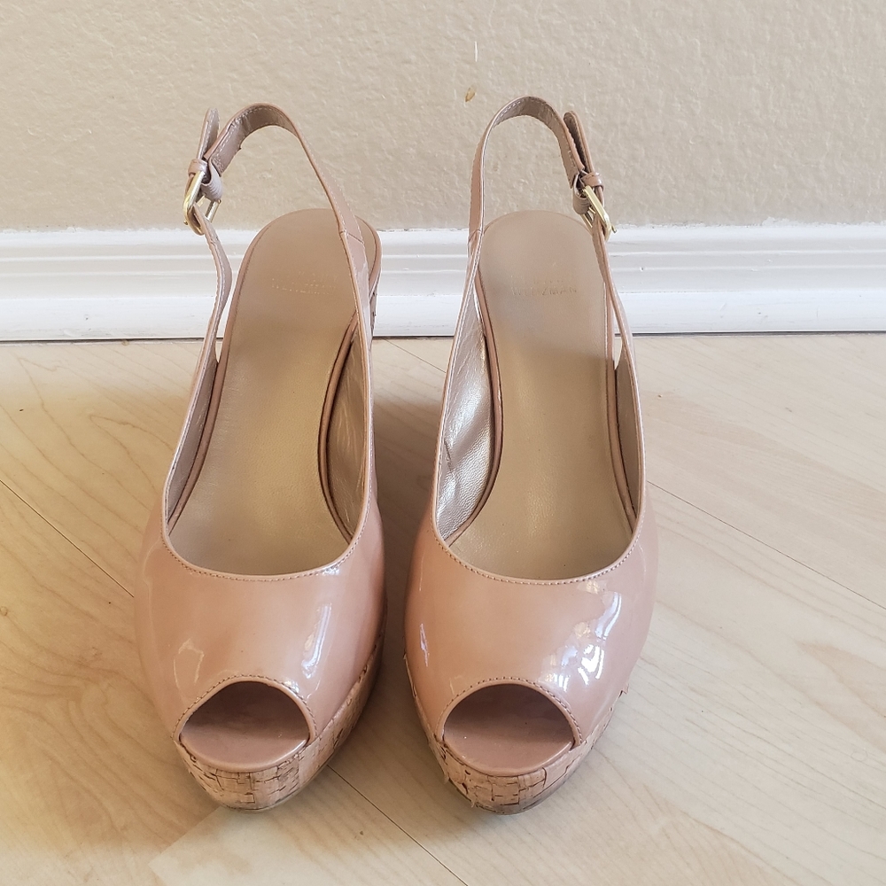 Stuart Weitzman nude wedges
